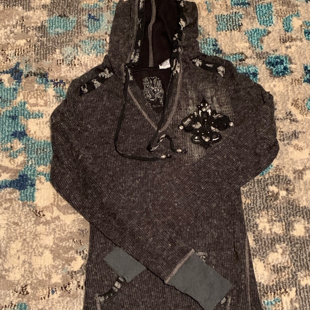 Womens buckle miss me sweater